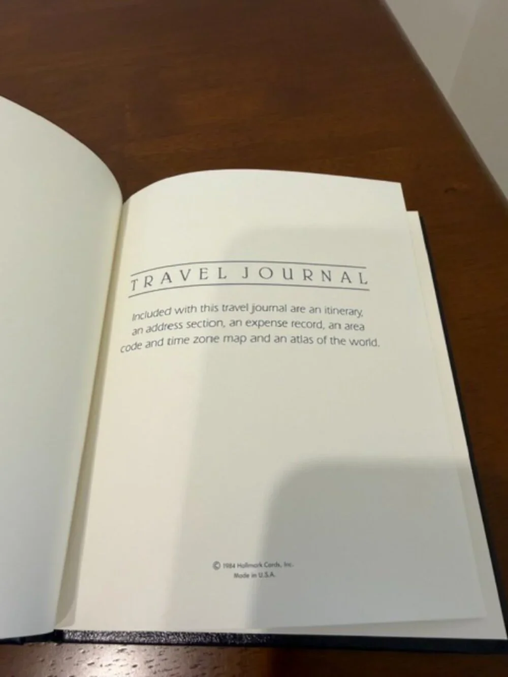 Vintage 1984 Hallmark Travel Journal & Box